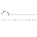 12" Plastic Rectangle Ruler w/ Corner House